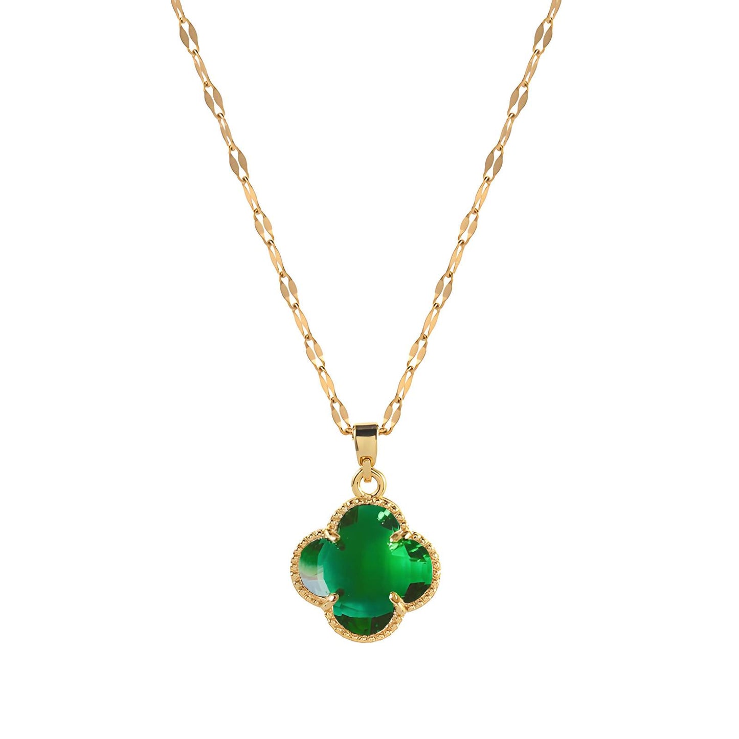 Emerald Flower Necklace