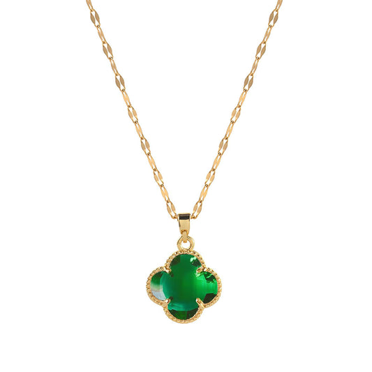 Emerald Flower Necklace